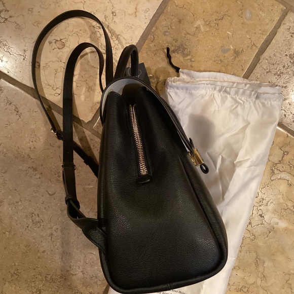 Kate Spade NY Nouveau Black Pebbled Leather Flap Bag/Purse/Backpack Medium Size - Picture 15 of 16